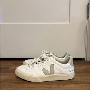Veja White Campo Leather Sneakers